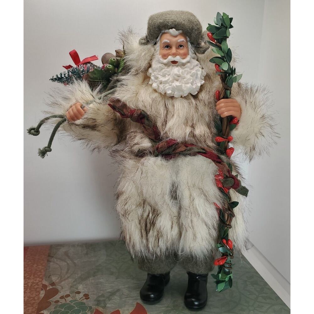 Ashland Santa Claus Rustic Mountain 11” Standing Figure Christmas Decor